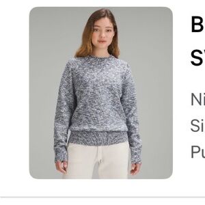 Lululemon Athletica Boxy Cotton-Blend Crew Neck Sweater